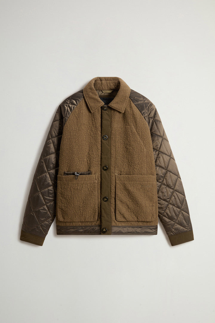 Hybrid Military Jacket in Cotton and Italian Wool Blend by Todd Snyder