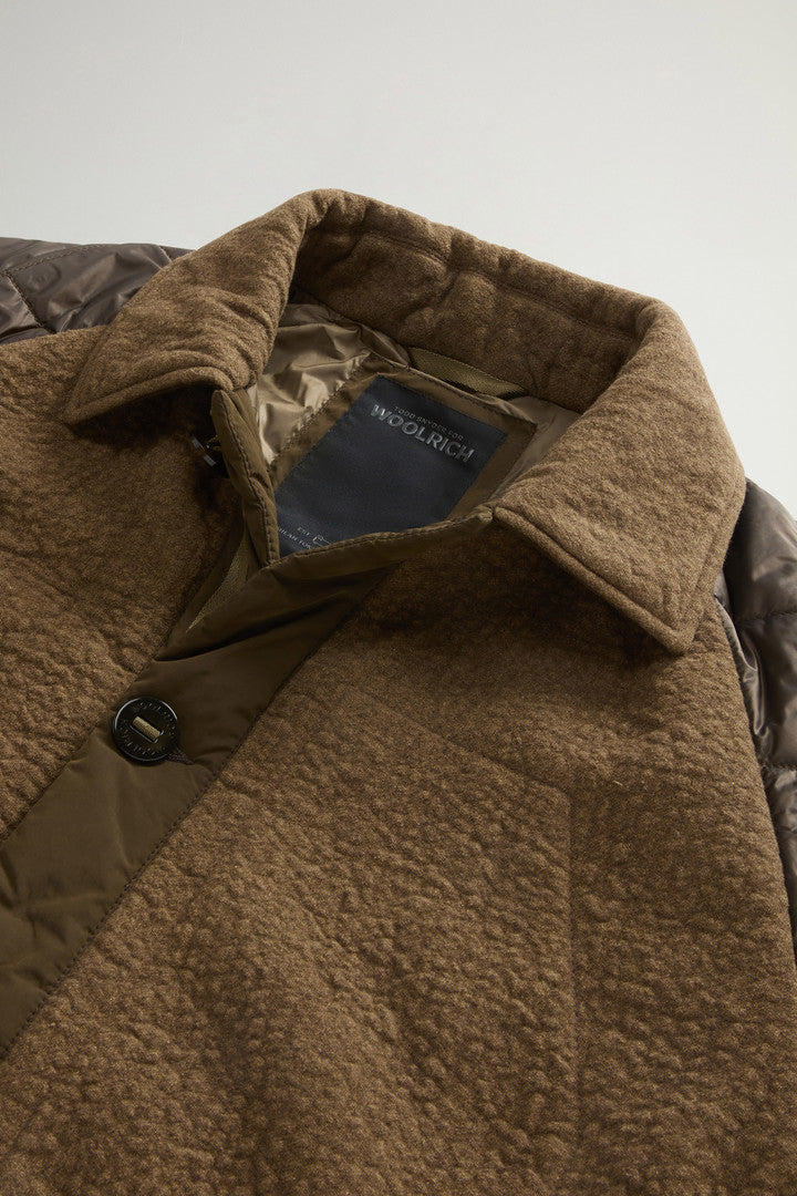 Hybrid Military Jacket in Cotton and Italian Wool Blend by Todd Snyder