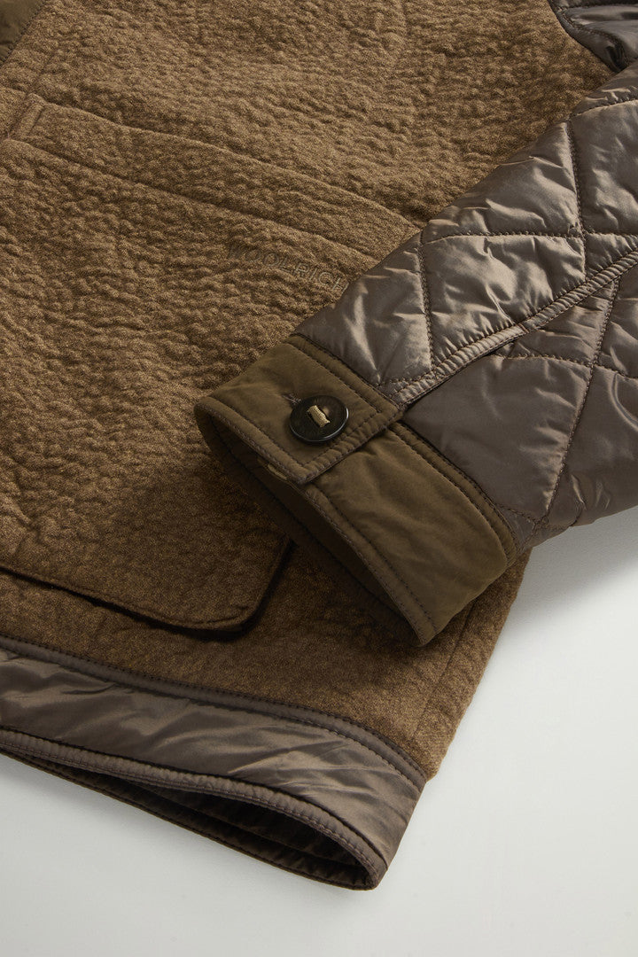 Hybrid Military Jacket in Cotton and Italian Wool Blend by Todd Snyder