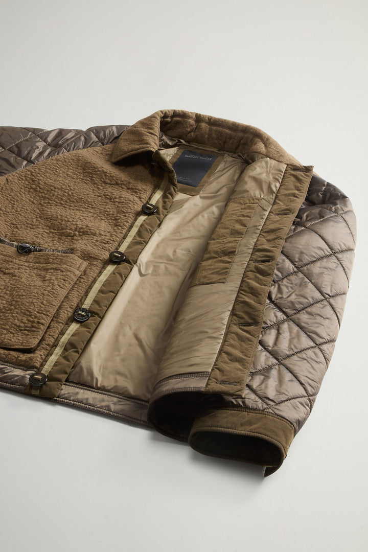 Hybrid Military Jacket in Cotton and Italian Wool Blend by Todd Snyder