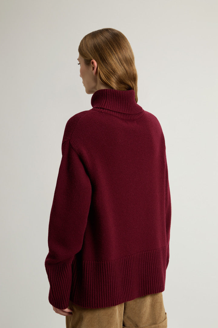 Pure Wool Turtleneck Sweater Winetasting