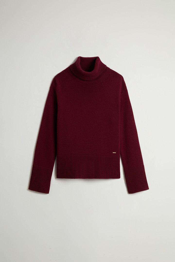 Pure Wool Turtleneck Sweater Winetasting