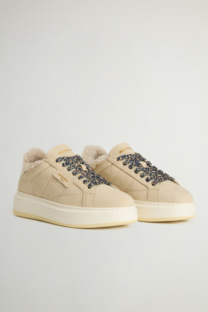 Arrow Sneakers in Leather with Shearling Lining