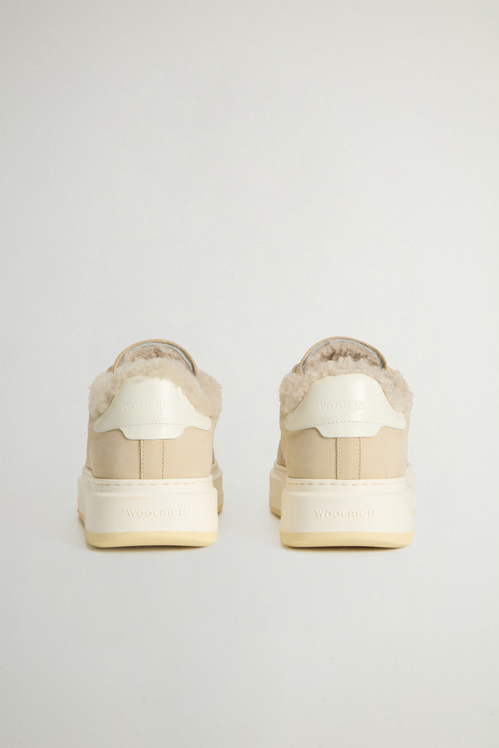 Arrow Sneakers in Leather with Shearling Lining