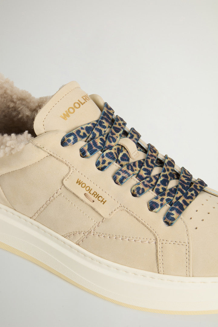 Arrow Sneakers in Leather with Shearling Lining